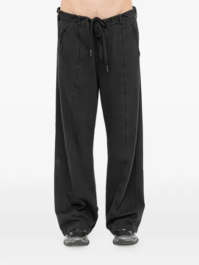 Andrea Ya'aqov Drawstring Wide-leg Trousers In Black