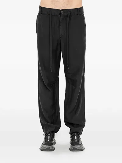 Andrea Ya'aqov Drawstring-waist Cropped Trousers In Black