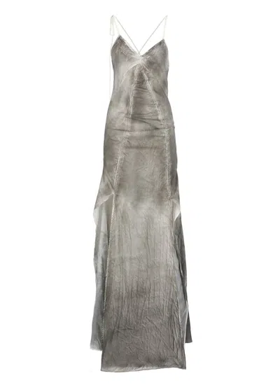 Andrea Ya'aqov Cotton Blend Dress In Grey