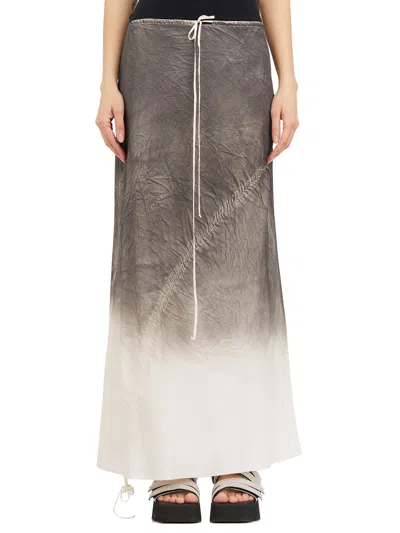 Andrea Ya'aqov Elegant Grey Degrade Skirt For Women With Drawstring Waist In Gray