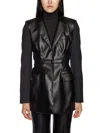 Andrea Ya'aqov Faux Leather And Virgin Wool Jacket