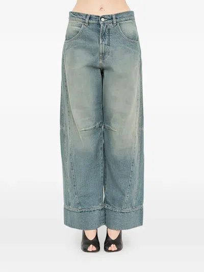 Andrea Ya'aqov High-cuff Jeans In Blue