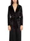 Andrea Ya'aqov Jacket With Chenille Belt In Black