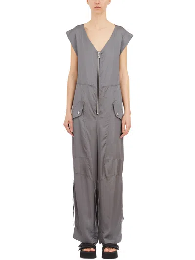 Andrea Ya'aqov Jumpsuit In Viscosa In Gray