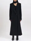 Andrea Ya'aqov Long Wool And Cashmere Coat In Black