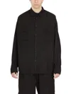 ANDREA YA'AQOV MEN'S CUPRO AND COTTON OVERSIZED SHIRT WITH CLASSIC COLLAR AND FRONT BUTTON CLOSURE