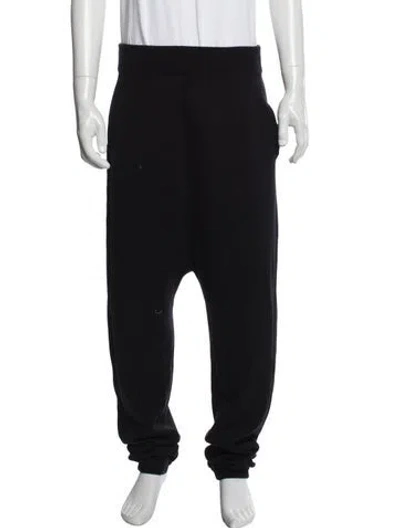 Pre-owned Andrea Ya'aqov Merino Wool Joggers In Black