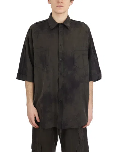 Andrea Ya'aqov Mm Black Dyed Shirt In Green