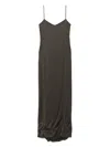 Andrea Ya'aqov Open-back Maxi Dress In Brown