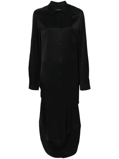 Andrea Ya'aqov Open-back Maxi Shirt In 黑色
