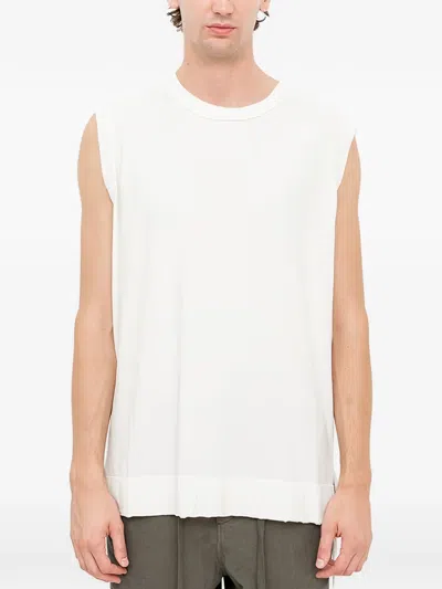 Andrea Ya'aqov Raw-edge Panelled T-shirt In White