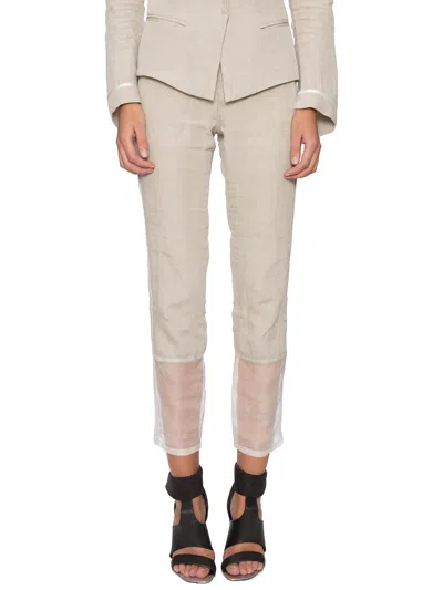 Andrea Ya'aqov Regular Linen Pants In Neutral