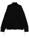 Andrea Ya'aqov Knitted Crew-neck Sweater In Black