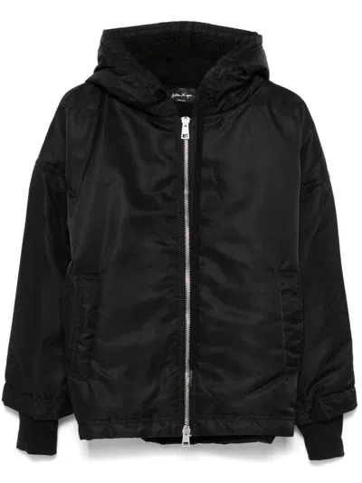 Andrea Ya'aqov Satin-finish Padded Jacket In 黑色