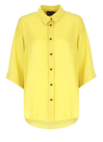 Andrea Ya'aqov Silk Blend Shirt In Yellow