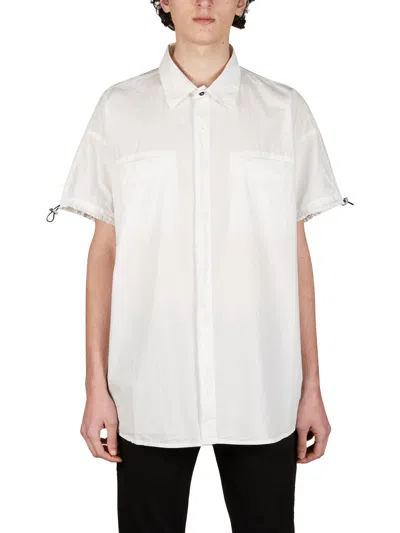 Andrea Ya'aqov Short Sleeve Cotton Shirt In White