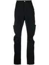 Andrea Ya'aqov Straight-leg Cargo Trousers In Black
