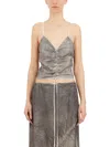 Andrea Ya'aqov Tank Top In Cupro Degrade'