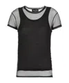 Andrea Ya'aqov Translucent Short-sleeved T-shirt In Black