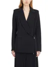 Andrea Ya'aqov Viscose Shaped Blazer In Black