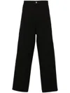 Andrea Ya'aqov Straight-leg Wool Trousers In 黑色