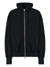Andrea Ya'aqov Zip-fastening Cotton Hoodie In Black