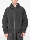 Andrea Ya'aqov Zip-up Hoodie In Gray
