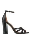 Andrea Zali Woman Sandals Black Size 6 Leather In Black