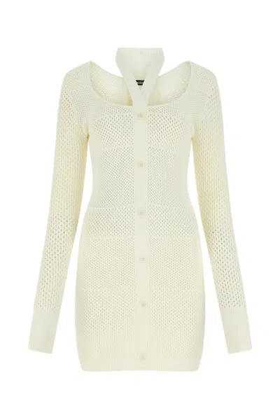 ANDREÄDAMO IVORY STRETCH VISCOSE BLEND DRESS