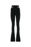 Andreädamo Andreādamo Black Ribbed Trousers In 0473