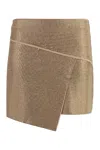 Andreädamo Andreādamo Sequin Knit Skirt In Gold