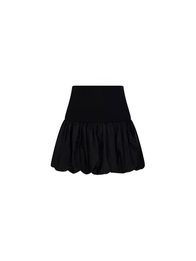Andreädamo Andreadamo Bubble Hem Skirt In Black