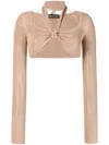 Andreädamo Andreādamo Crop Top With Necklin