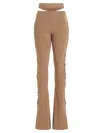 Andreädamo Andreādamo Cut Out Pants With Lacing In Brown