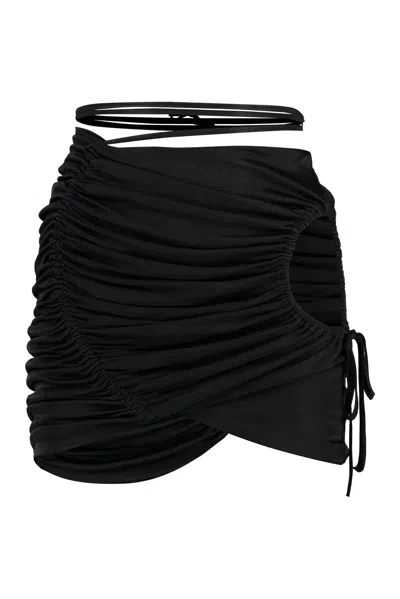 Andreädamo Andreadamo Draped Skirt In Black