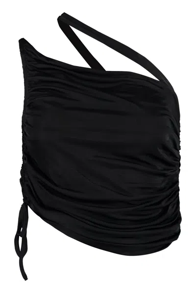 Andreädamo Andreadamo Draped Top In Black