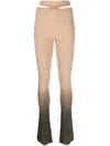 Andreädamo Andreādamo Knit Flare Pants In Neutral