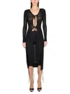 Andreädamo Andreadamo Long Perforated Jersey In Black