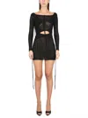 Andreädamo Andreādamo Mini Ribbed Dress