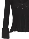 Andreädamo Andreādamo Ribbed-knit Cardigan With Double Layers Clothing