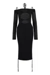 Andreädamo Andreadamo Ribbed Knit Dress In Black