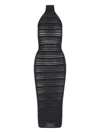 Andreädamo Andreâdamo Ribbed Knit Midi Dress – Black