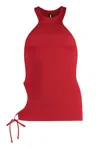 Andreädamo Andreādamo Woman Top Red Size Xxs/xs Polyamide, Elastane