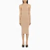 Andreädamo Bodycon Sheath Midi Dress With Back Slit