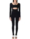Andreädamo Andreadamo Sculpting Jersey Jumpsuit In Black
