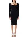 Andreädamo Andreādamo Sculpting Jersey Midi Dress