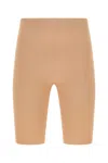 Andreädamo Andreadamo Skin Pink Stretch Viscose Blend Leggings In Beige