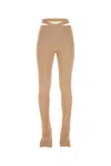 Andreädamo Andreadamo Skin Pink Stretch Viscose Blend Pant In Brown