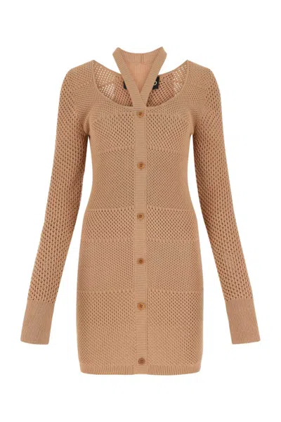 ANDREÄDAMO BISCUIT MESH MINI DRESS