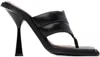 Andreädamo Black Padded Sandals In 004 0473 Black